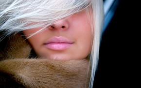 platinum blonde, girl, white hair, mouths